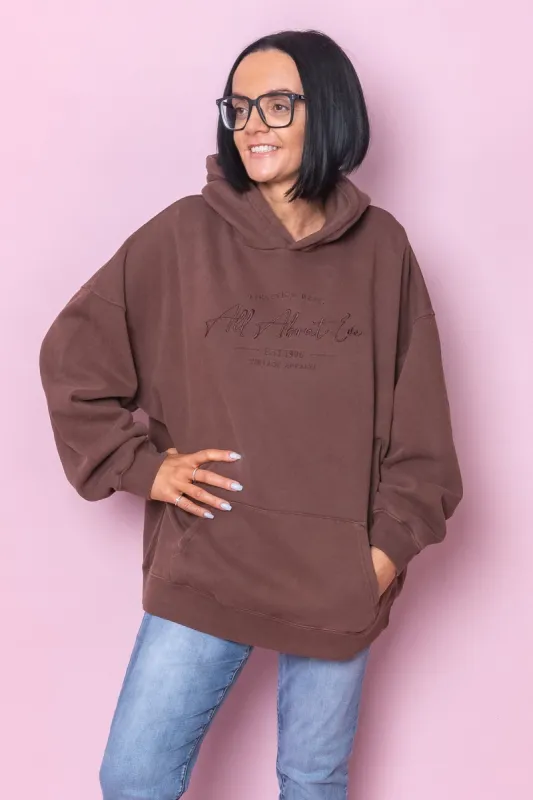 Classic Hoodie in Brown - All About Eve - Final Sale sold by Always Alice
