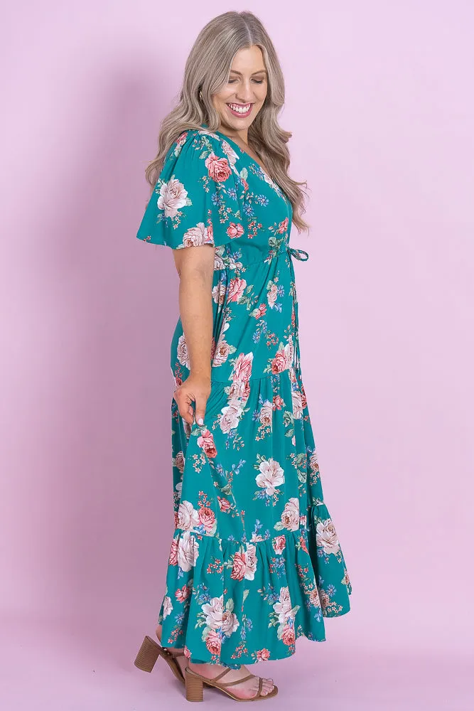 Tei Dress in Emerald sold by Always Alice product image thumbnail 5