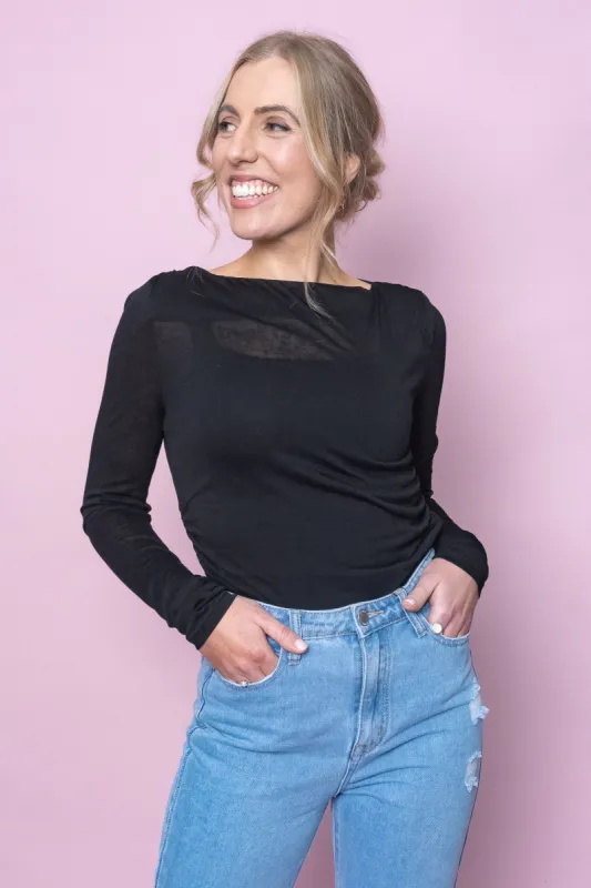 Erica Top in Black - Final Sale sold by Always Alice