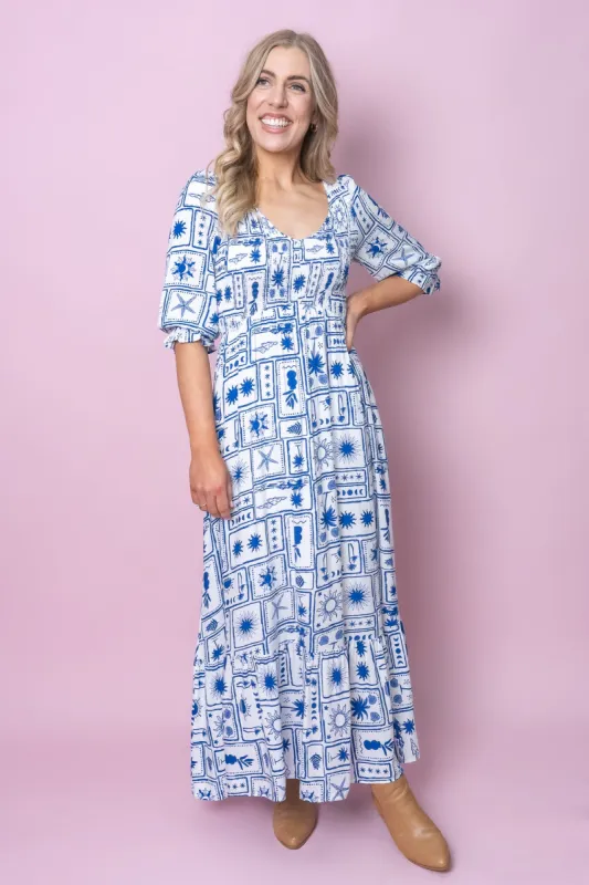 Solene Dress in Blue - Final Sale sold by Always Alice