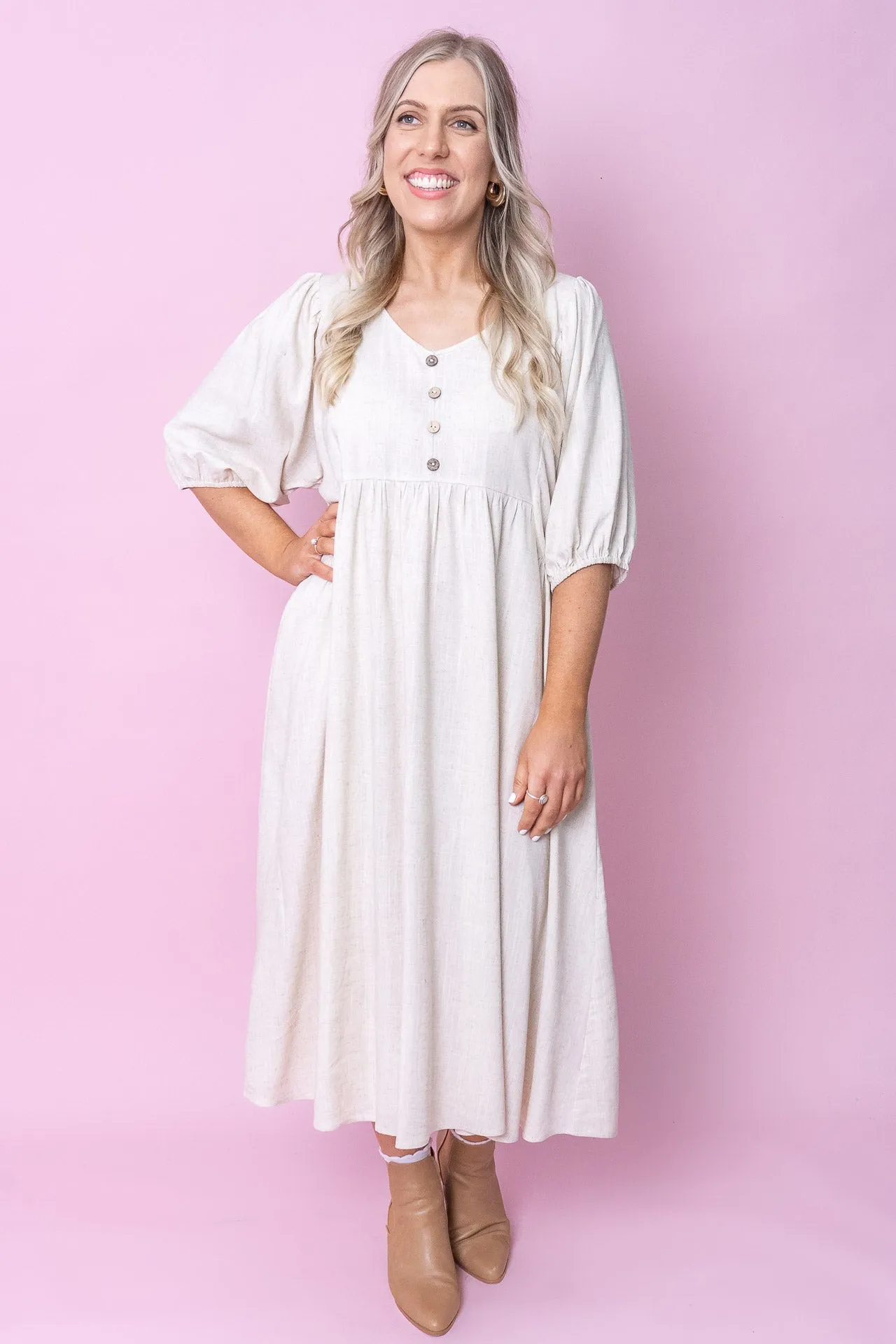 Emery Midi Dress in Sand sold by Always Alice product image thumbnail 2