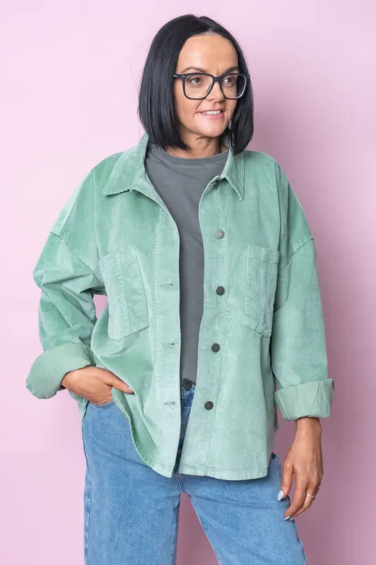 Emma Cord Shacket in Sage - All About Eve sold by Always Alice