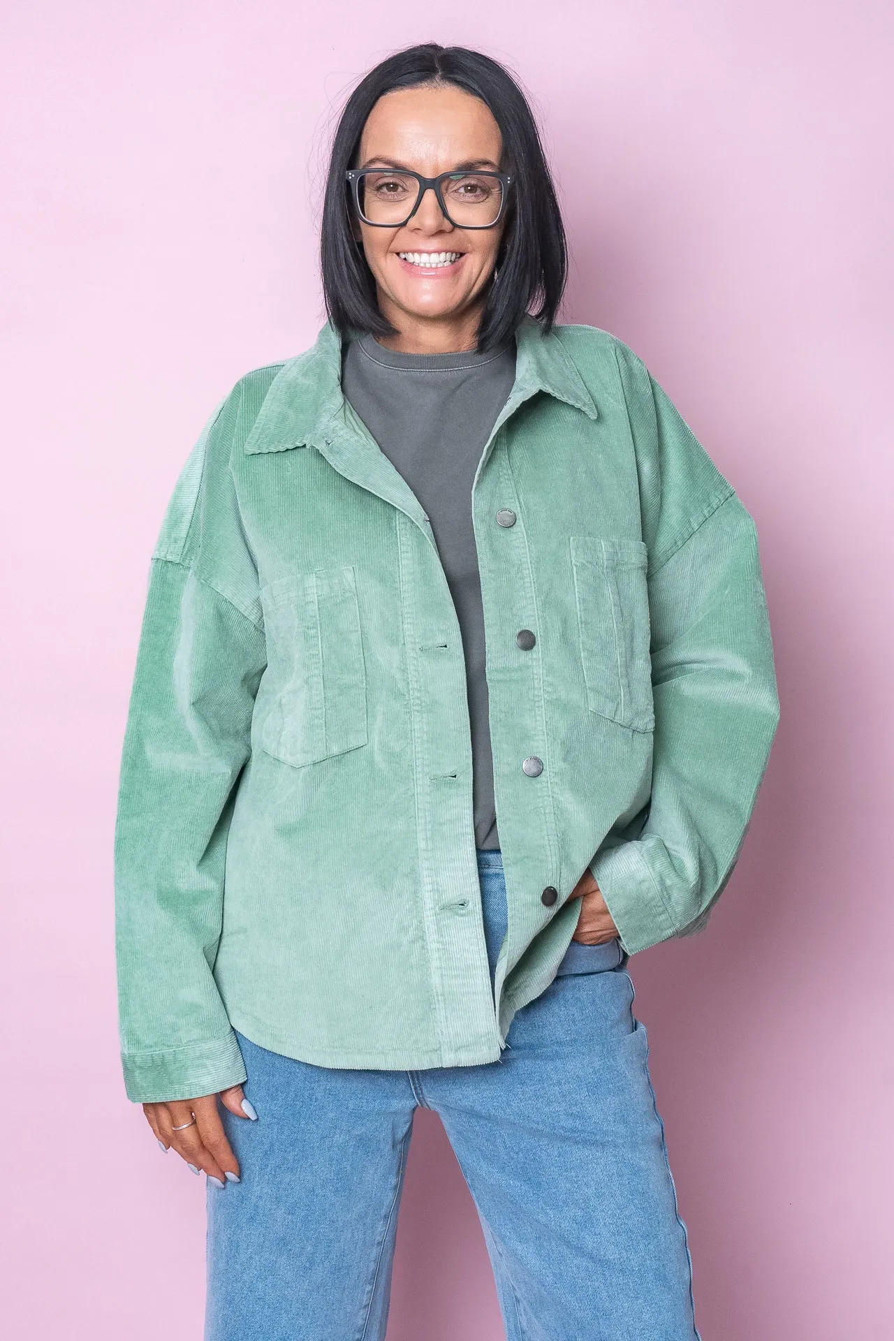 Emma Cord Shacket in Sage - All About Eve sold by Always Alice product image thumbnail 2