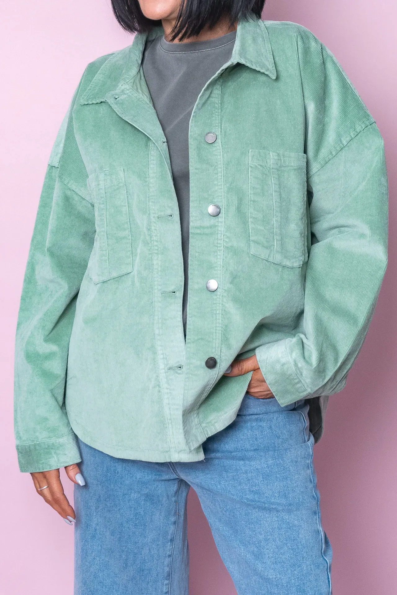 Emma Cord Shacket in Sage - All About Eve sold by Always Alice product image thumbnail 4