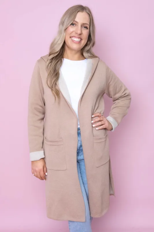 Phoebe Cardigan in Latte sold by Always Alice