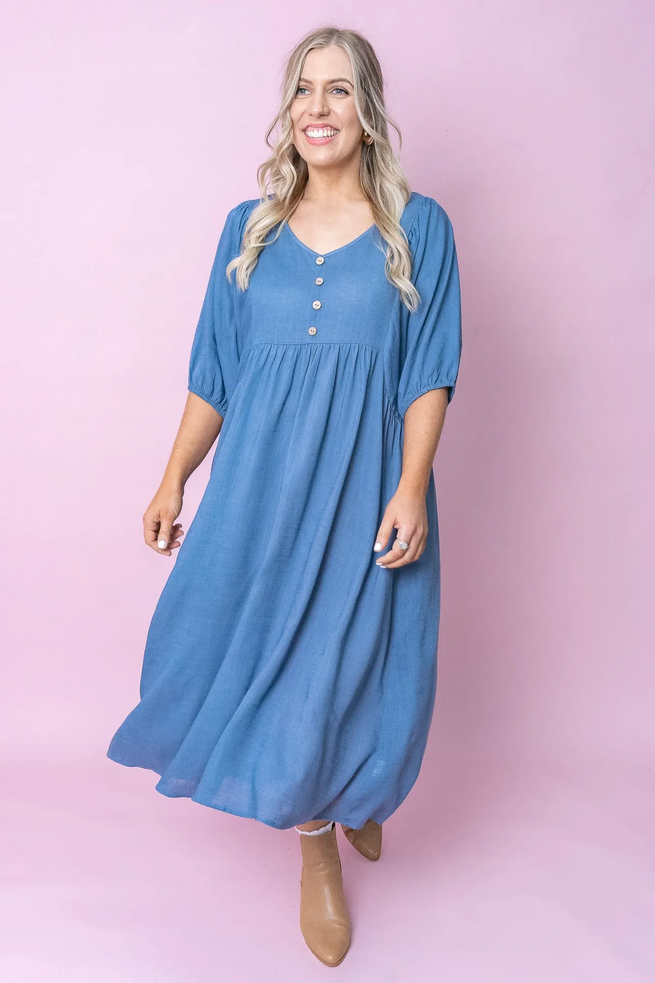 Emery Midi Dress in Slate sold by Always Alice