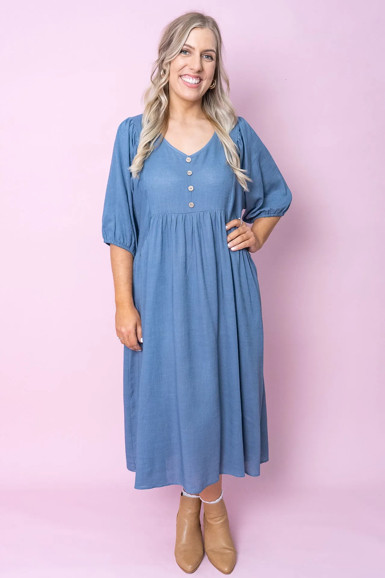 Emery Midi Dress in Slate sold by Always Alice product image thumbnail 3