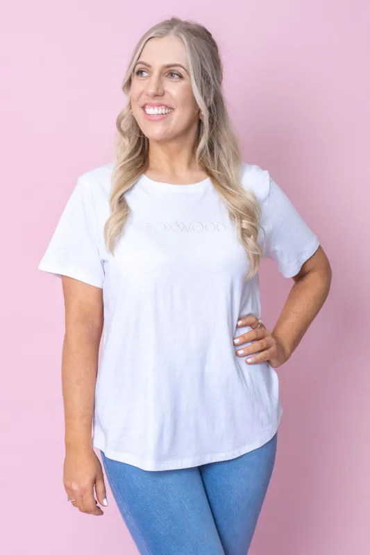 Foxwood Tee in White - Foxwood - Final Sale sold by Always Alice
