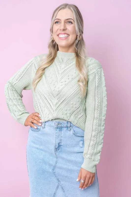 Aimee Jumper in Sage sold by Always Alice