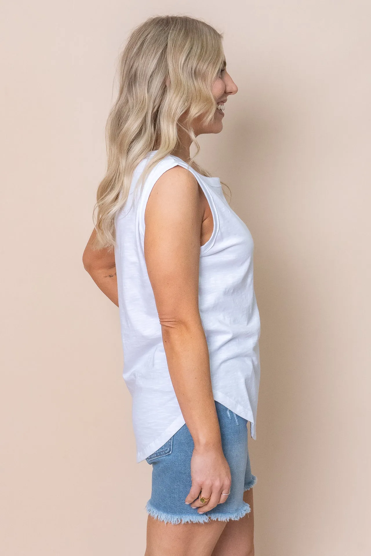Lennox Tank in White - Foxwood - Final Sale sold by Always Alice product image thumbnail 5
