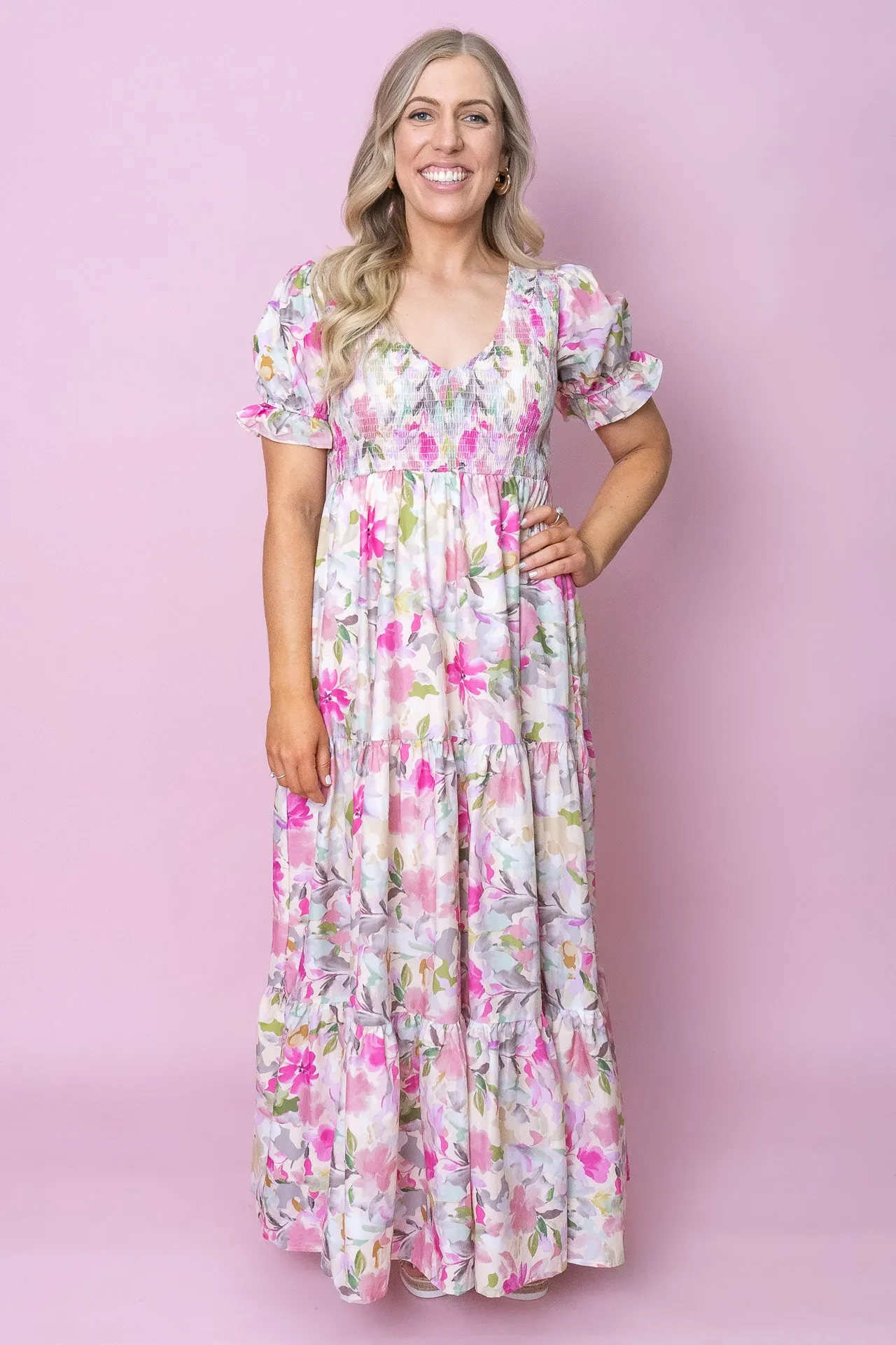 Sarina Dress in Pink Multi sold by Always Alice product image thumbnail 2
