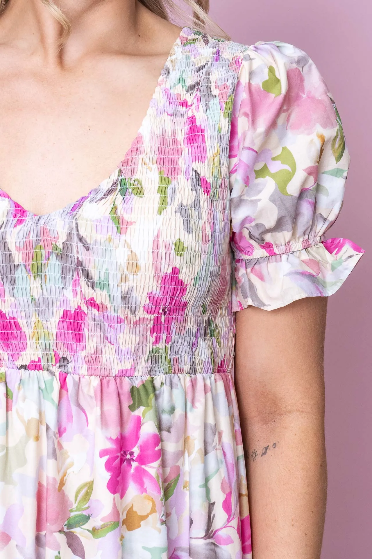 Sarina Dress in Pink Multi sold by Always Alice product image thumbnail 3