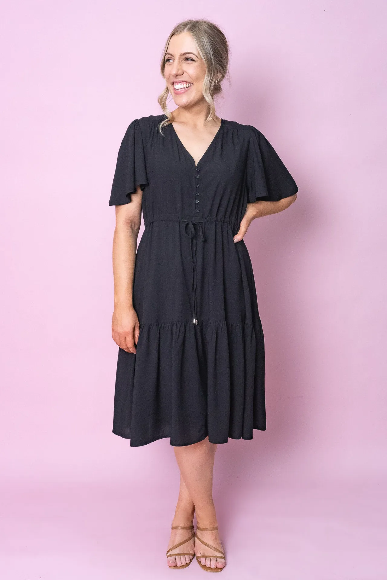 Adele Dress in Black sold by Always Alice