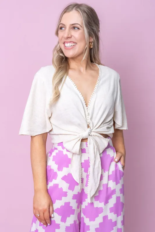 Maya Top in Sand - Final Sale sold by Always Alice