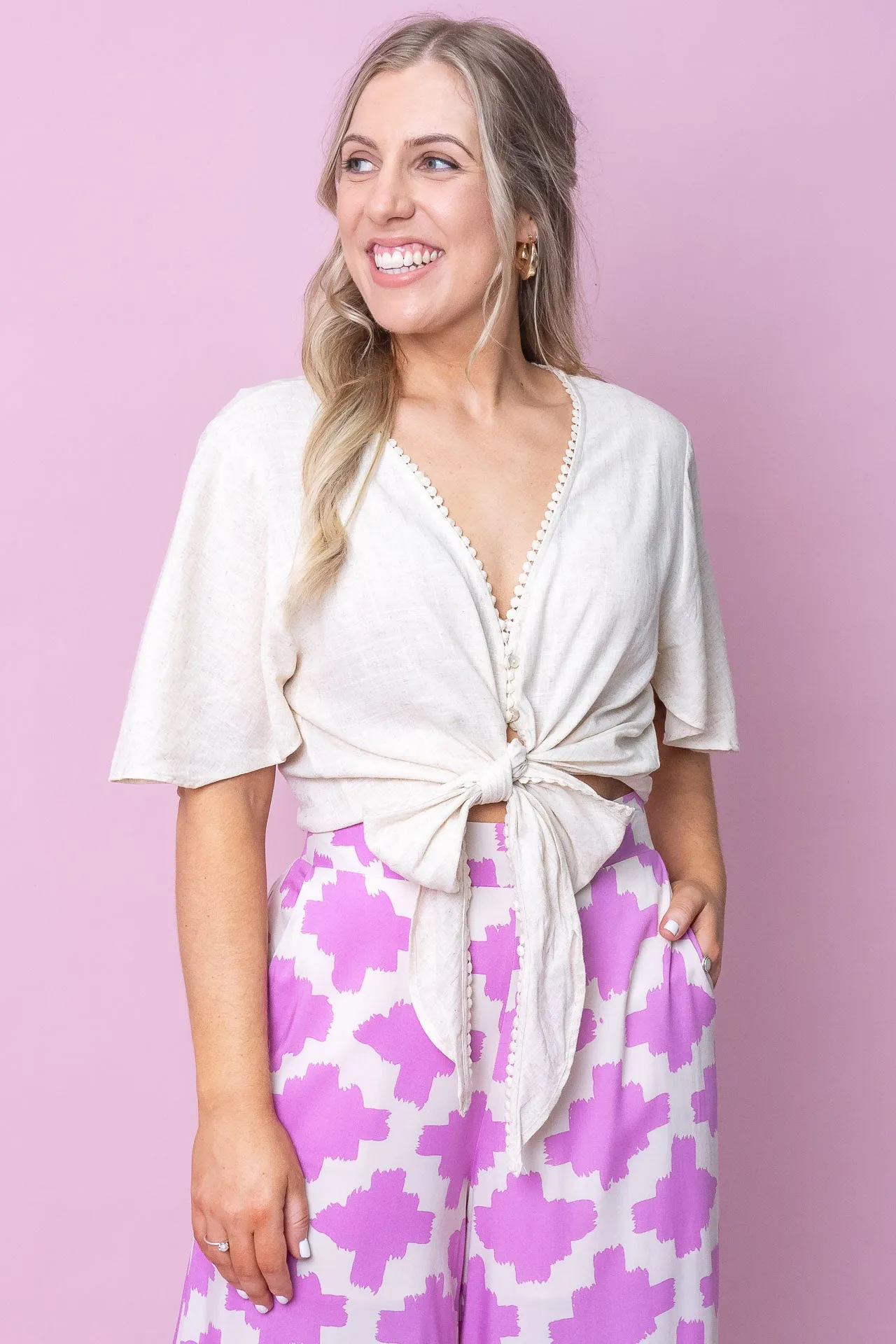 Maya Top in Sand - Final Sale sold by Always Alice