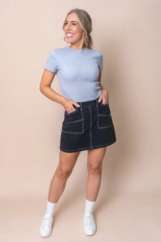 Bella Tee in Grey Marle - Silent Theory - Final Sale sold by Always Alice