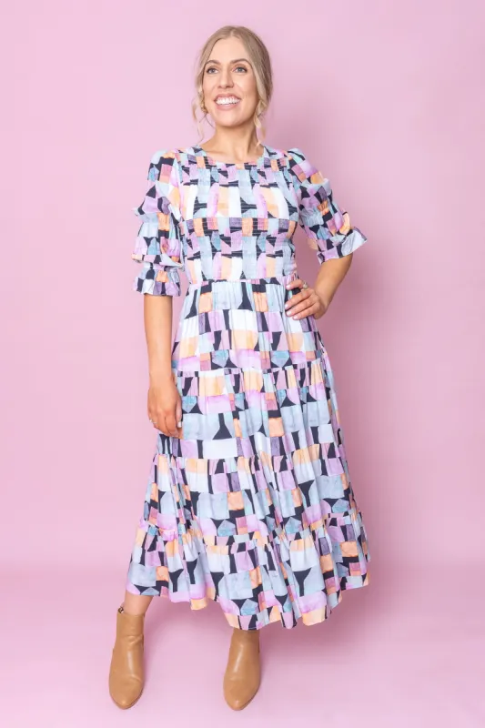 Whitlea Dress in Black Multi sold by Always Alice