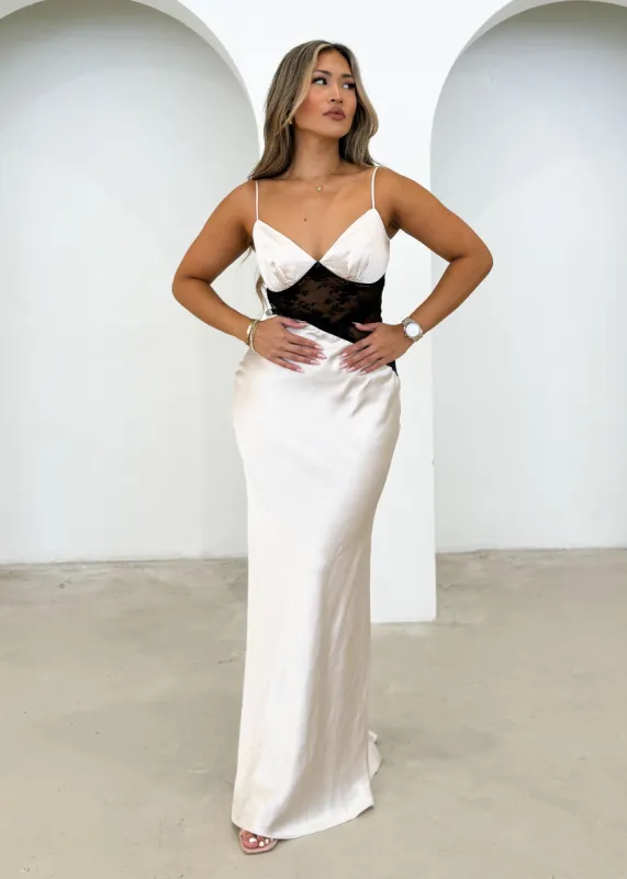 Marcelle Maxi Dress - Champagne sold by Gingham & Heels