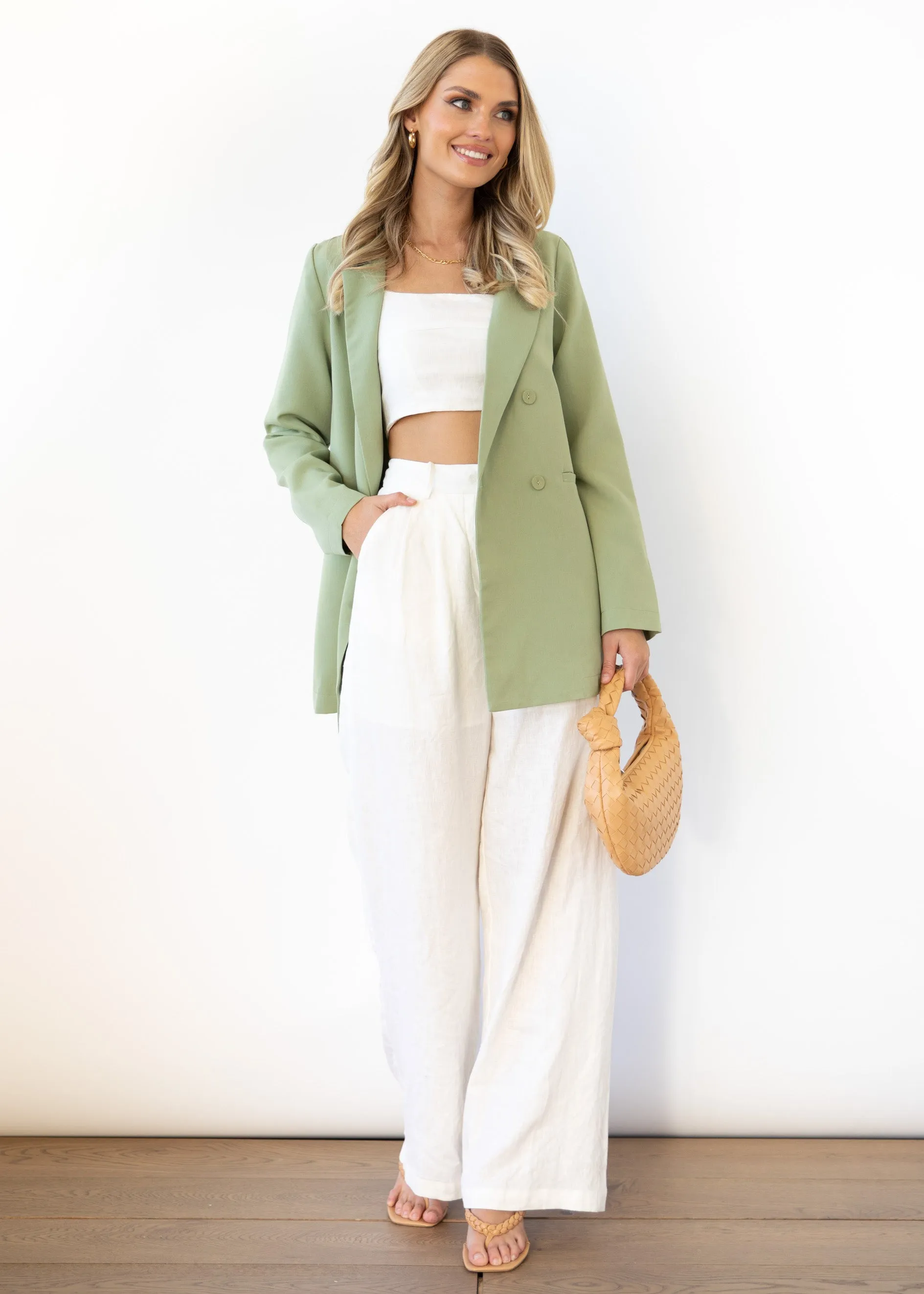 Tyria Blazer - Sage sold by Gingham & Heels product image thumbnail 4