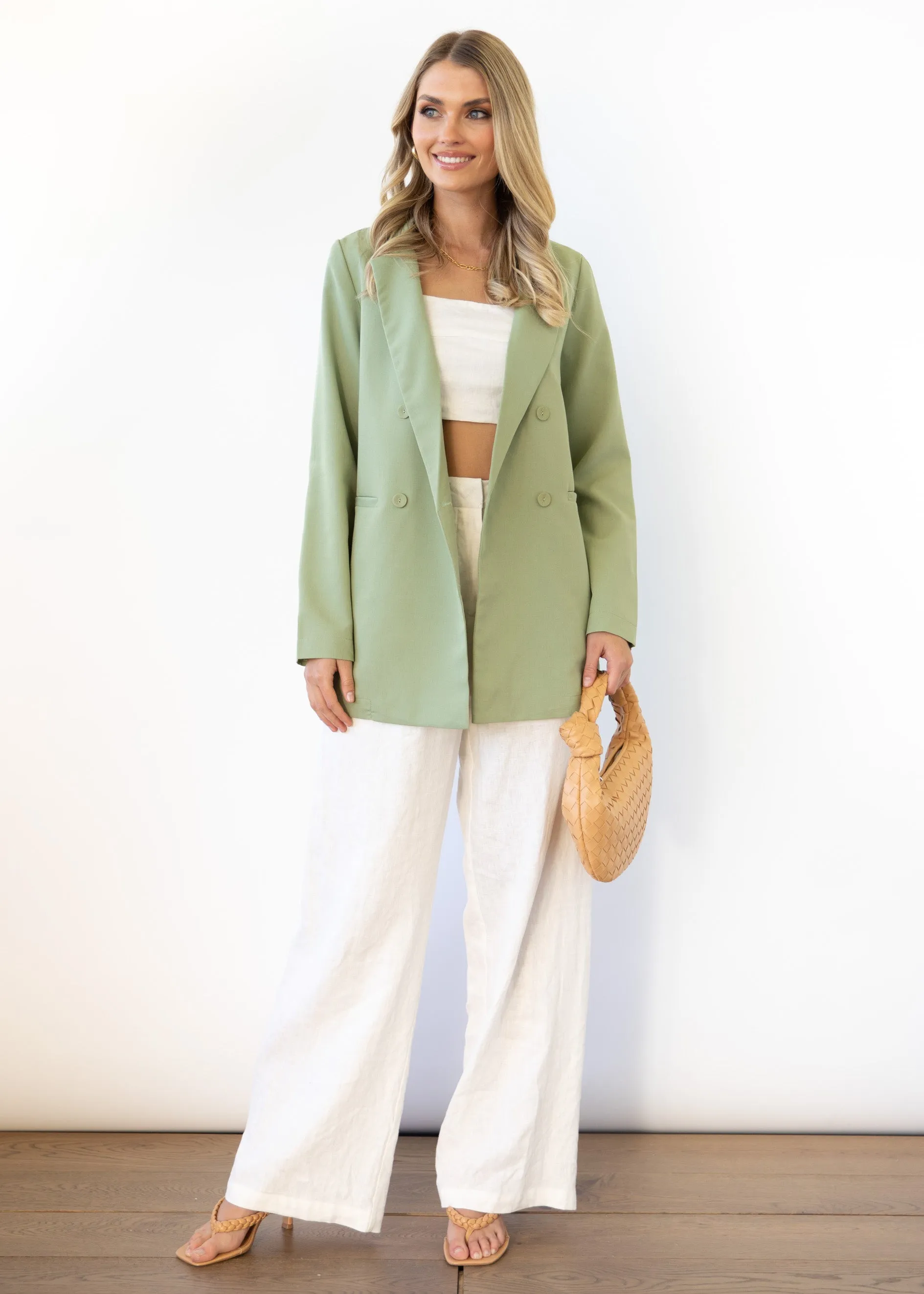 Tyria Blazer - Sage sold by Gingham & Heels product image thumbnail 5