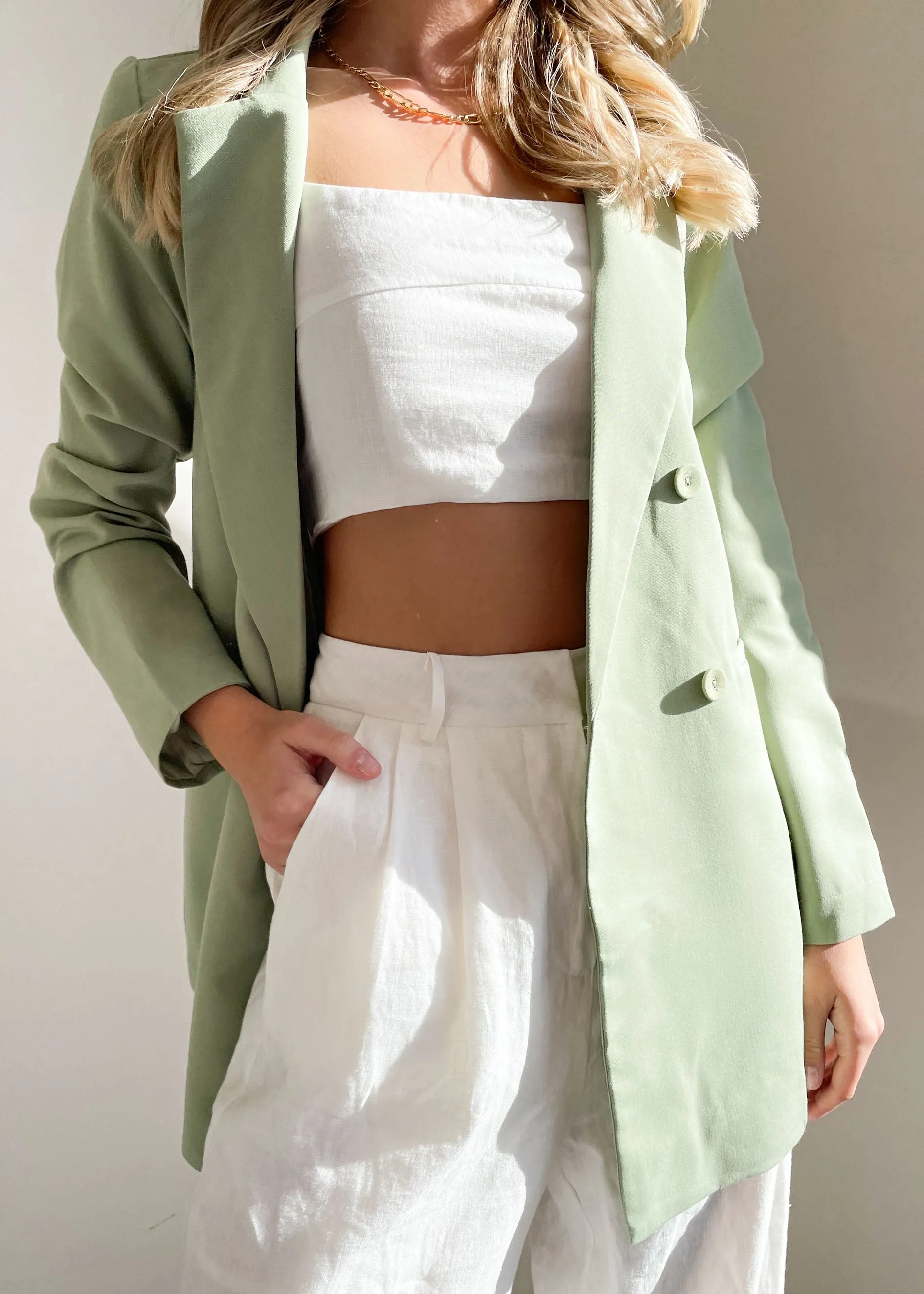 Tyria Blazer - Sage sold by Gingham & Heels product image thumbnail 3