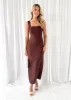 Macherry Midi Dress - Chocolate sold by Gingham & Heels