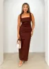 Macherry Midi Dress - Chocolate sold by Gingham & Heels