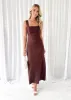 Macherry Midi Dress - Chocolate sold by Gingham & Heels