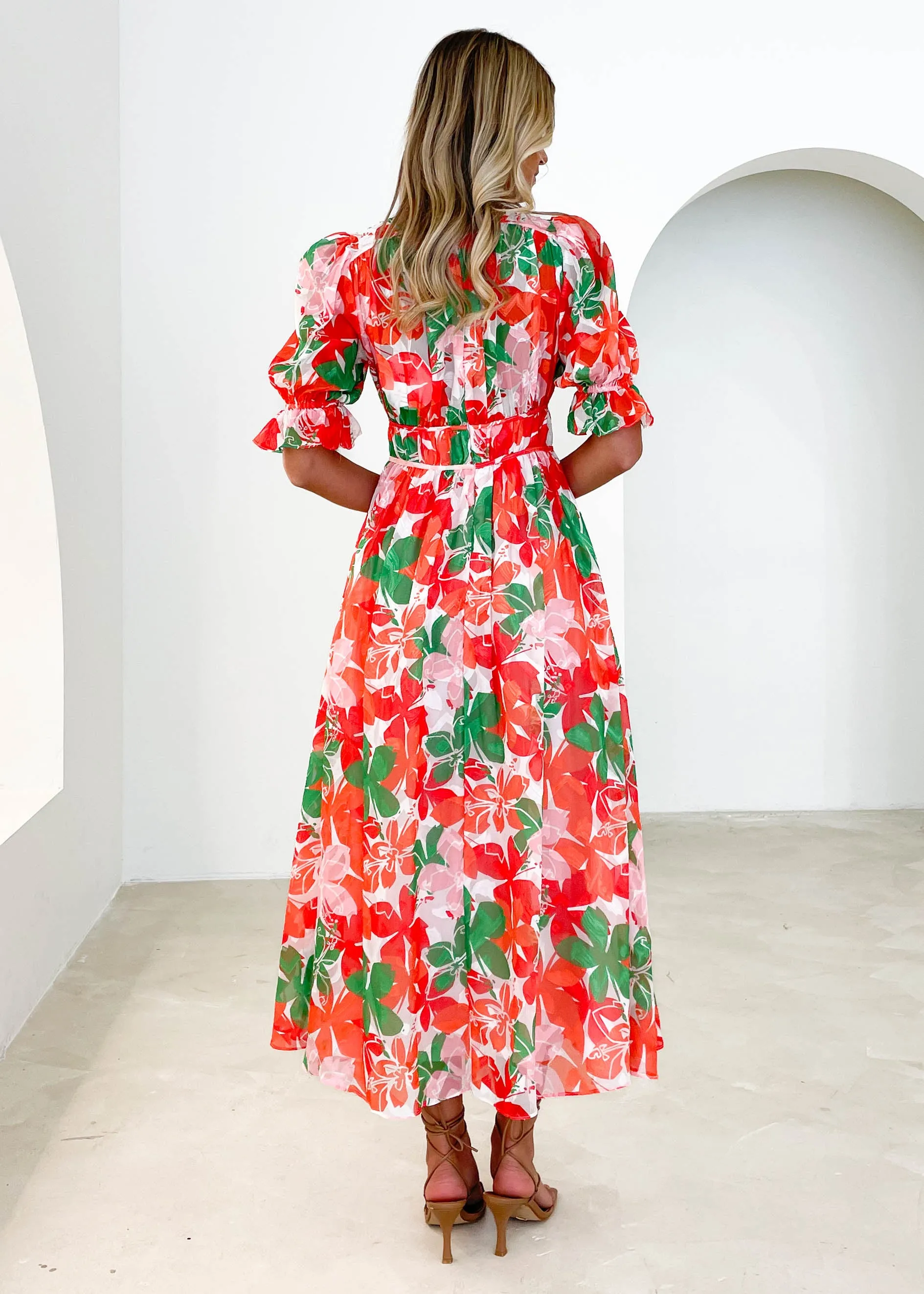 Amalli Midi Dress - Cherry Floral sold by Gingham & Heels product image thumbnail 5