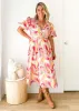 Zanette Midi Dress - Pink Multi sold by Gingham & Heels