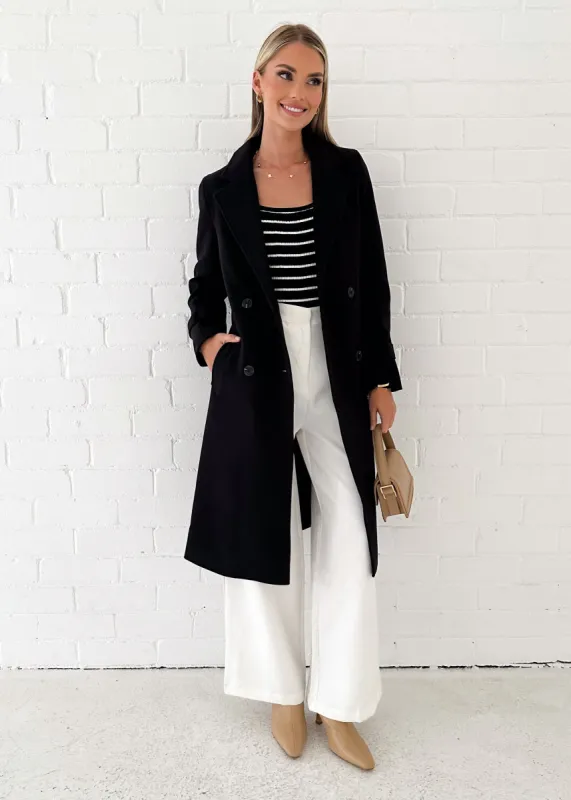 Dreanna Coat - Black sold by Gingham & Heels