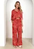 Evita Shirt - Red Abstract sold by Gingham & Heels