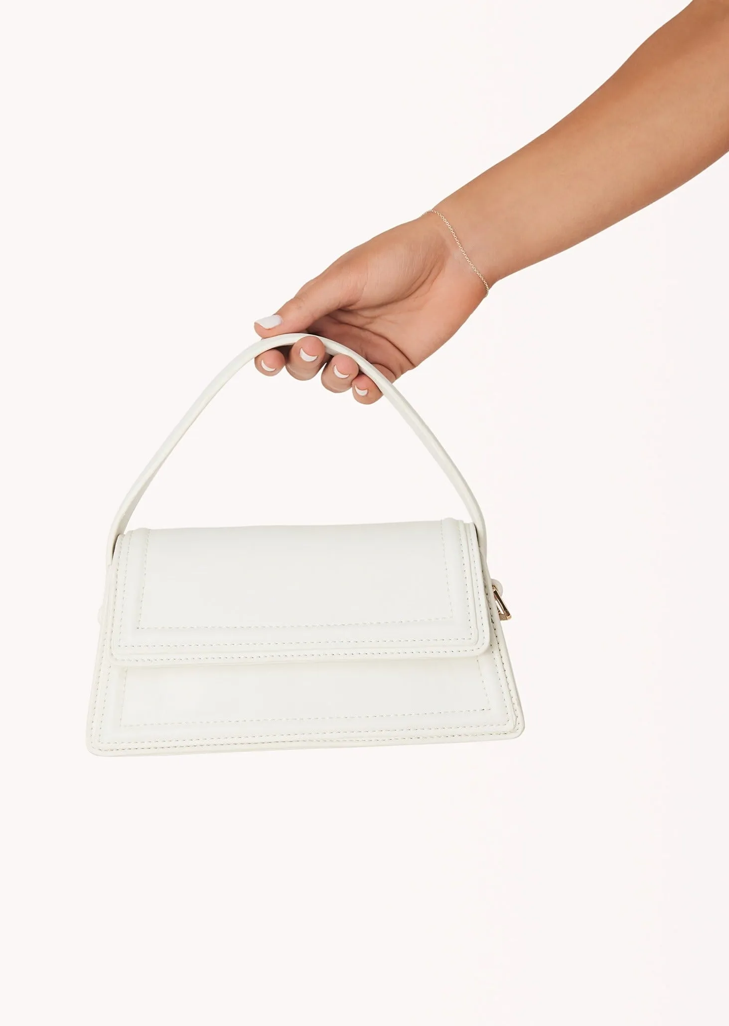 Marble Handle Bag - Bone sold by Gingham & Heels product image thumbnail 2