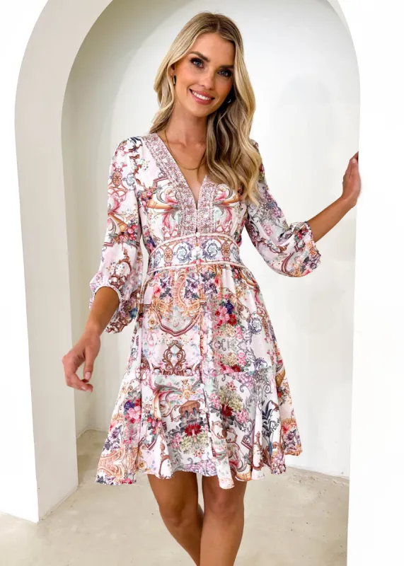 Merna Dress - Pink Gem sold by Gingham & Heels