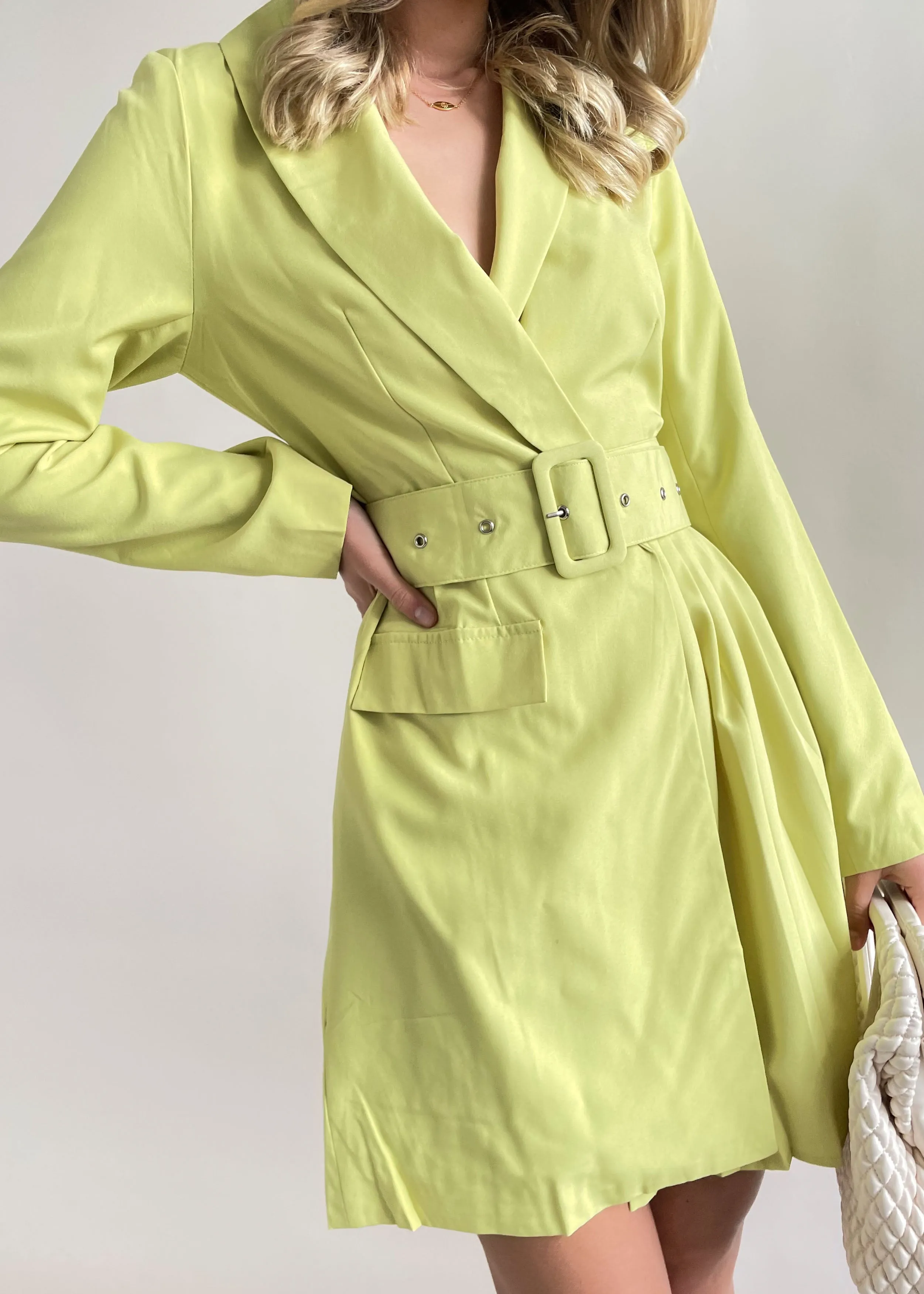 Elizah Blazer Dress - Lime sold by Gingham & Heels product image thumbnail 5