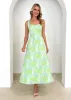 Callahan Midi Dress - Mint Jacquard sold by Gingham & Heels