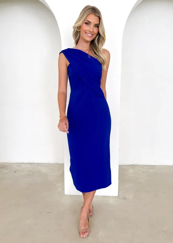 Freer Midi Dress - Cobalt sold by Gingham & Heels
