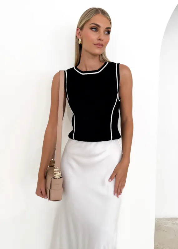 Tenny Knit Top - Black sold by Gingham & Heels