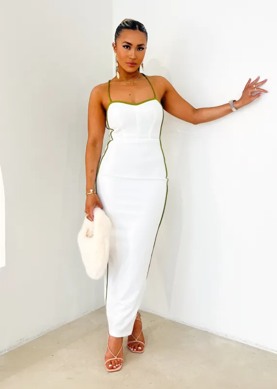 Pimi Maxi Dress - White sold by Gingham & Heels