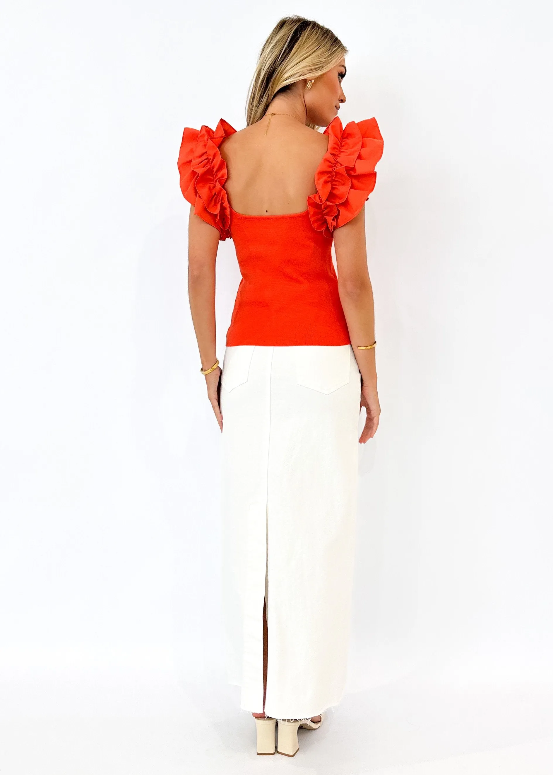 Telana Knit Top - Tangerine sold by Gingham & Heels product image thumbnail 5