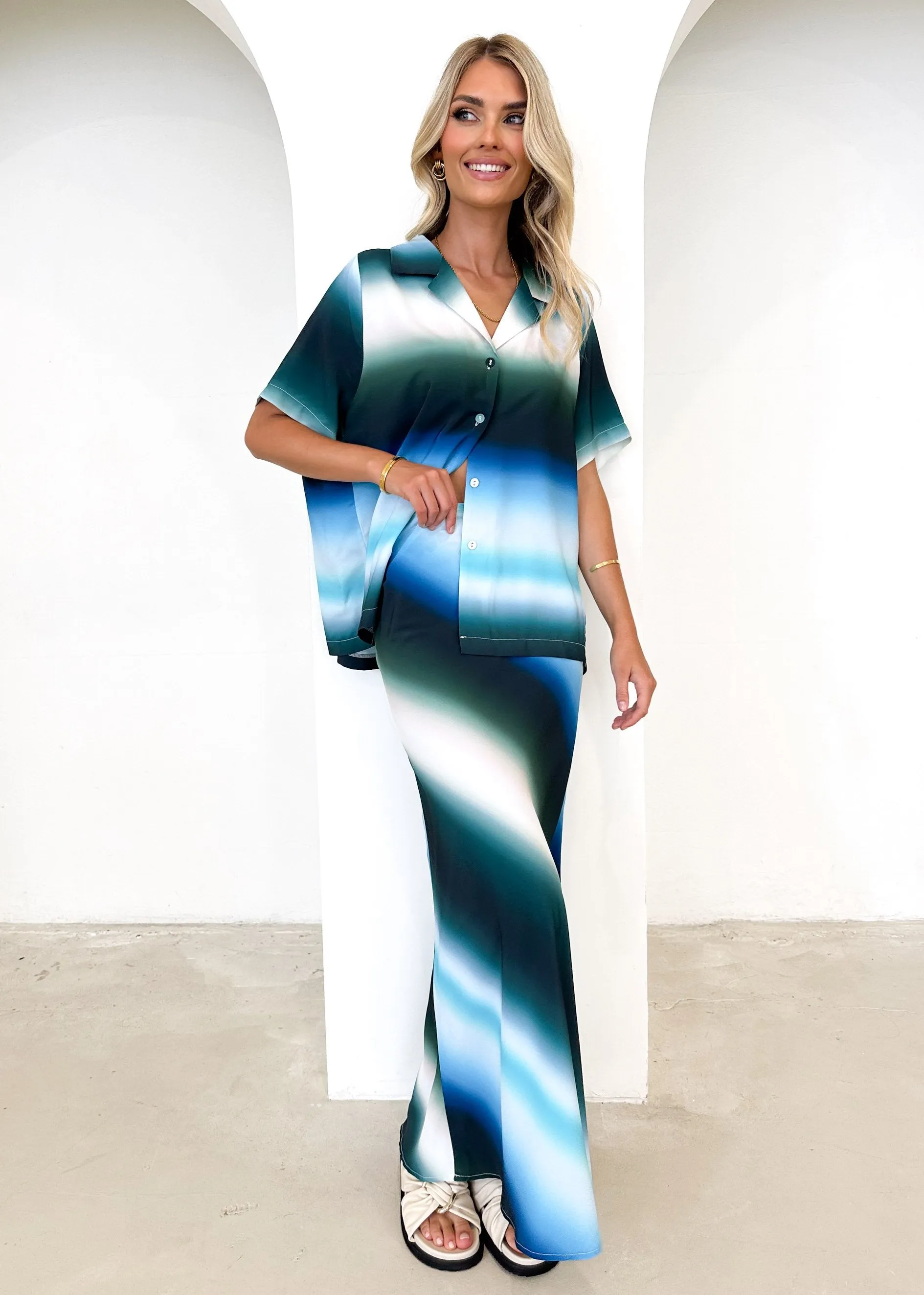 Nessiko Shirt - Blue Tie Dye sold by Gingham & Heels product image thumbnail 5