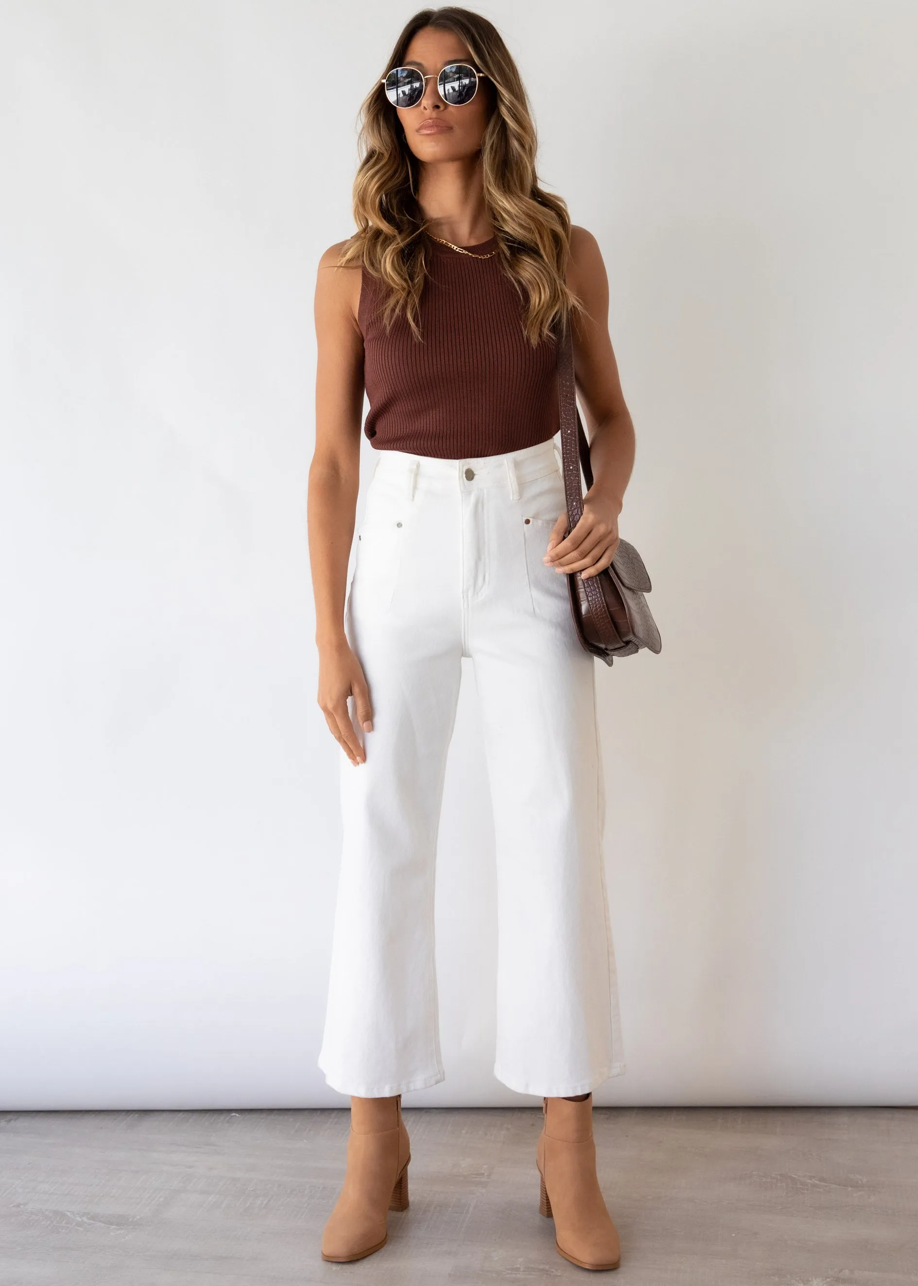 Ryleigh Stretch Jeans - Off White sold by Gingham & Heels