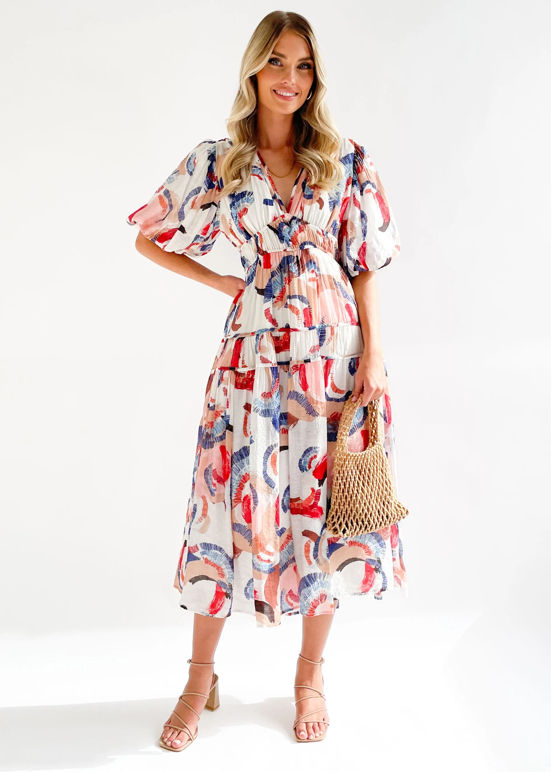 Kennie Midi Dress - Multi Abstract sold by Gingham & Heels product image thumbnail 3