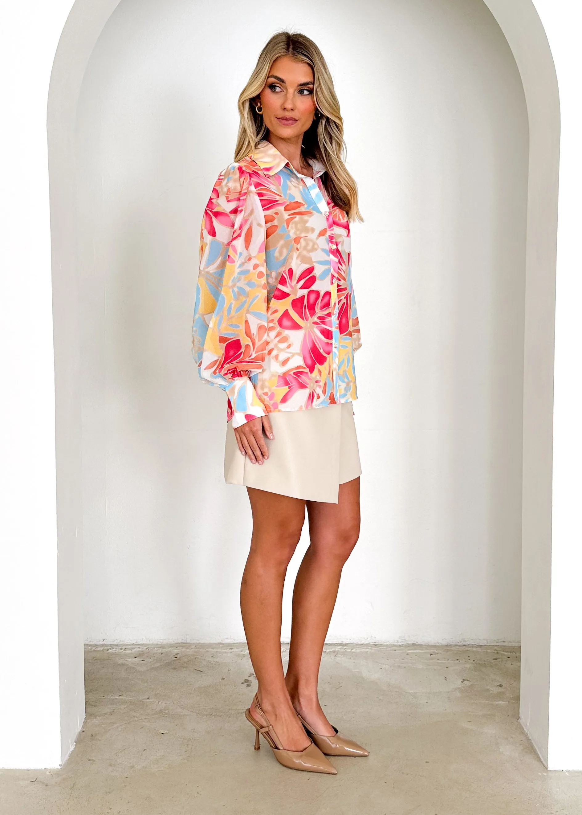 Eshana Shirt - Seaside Palm sold by Gingham & Heels product image thumbnail 5