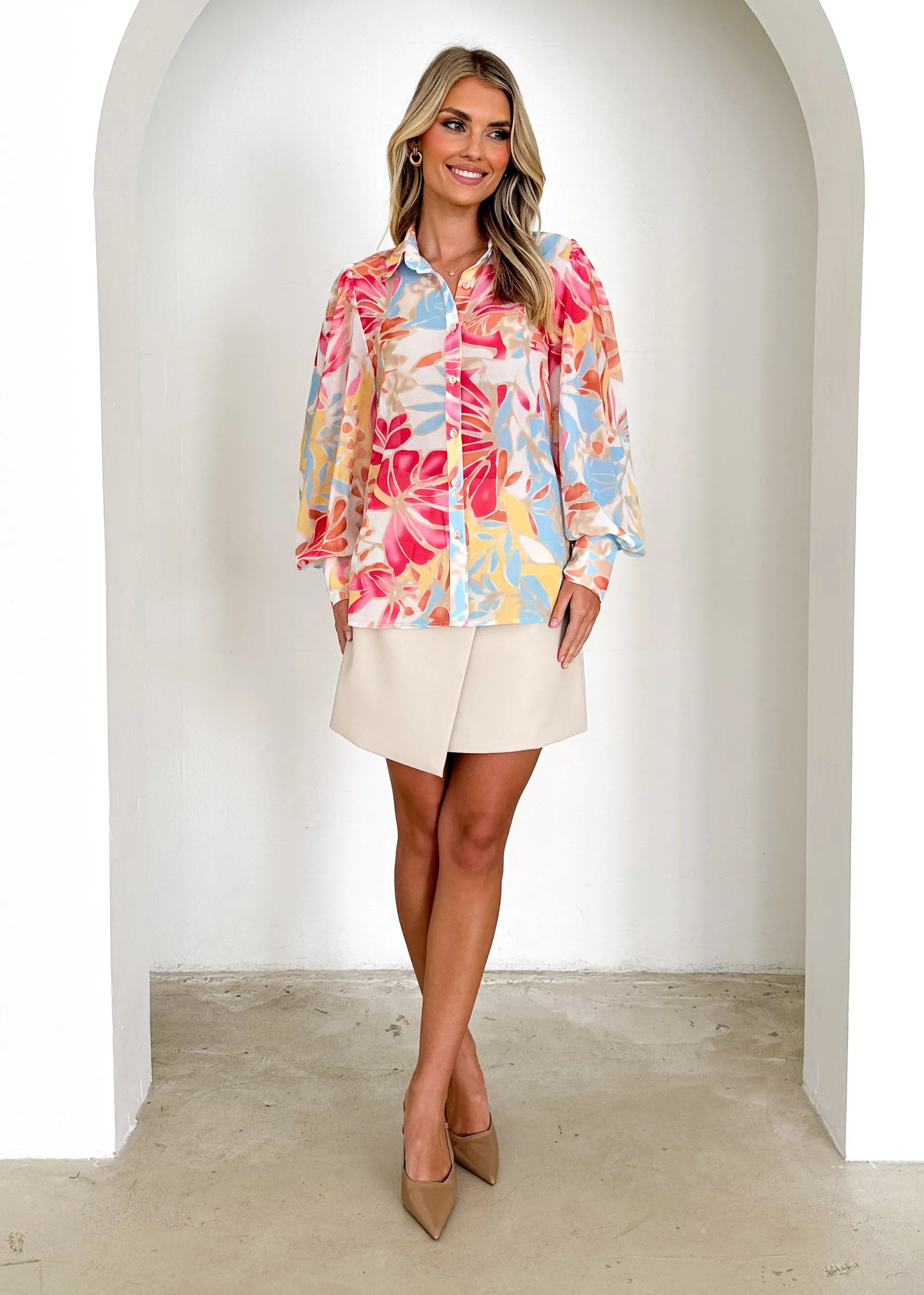 Eshana Shirt - Seaside Palm sold by Gingham & Heels product image thumbnail 3