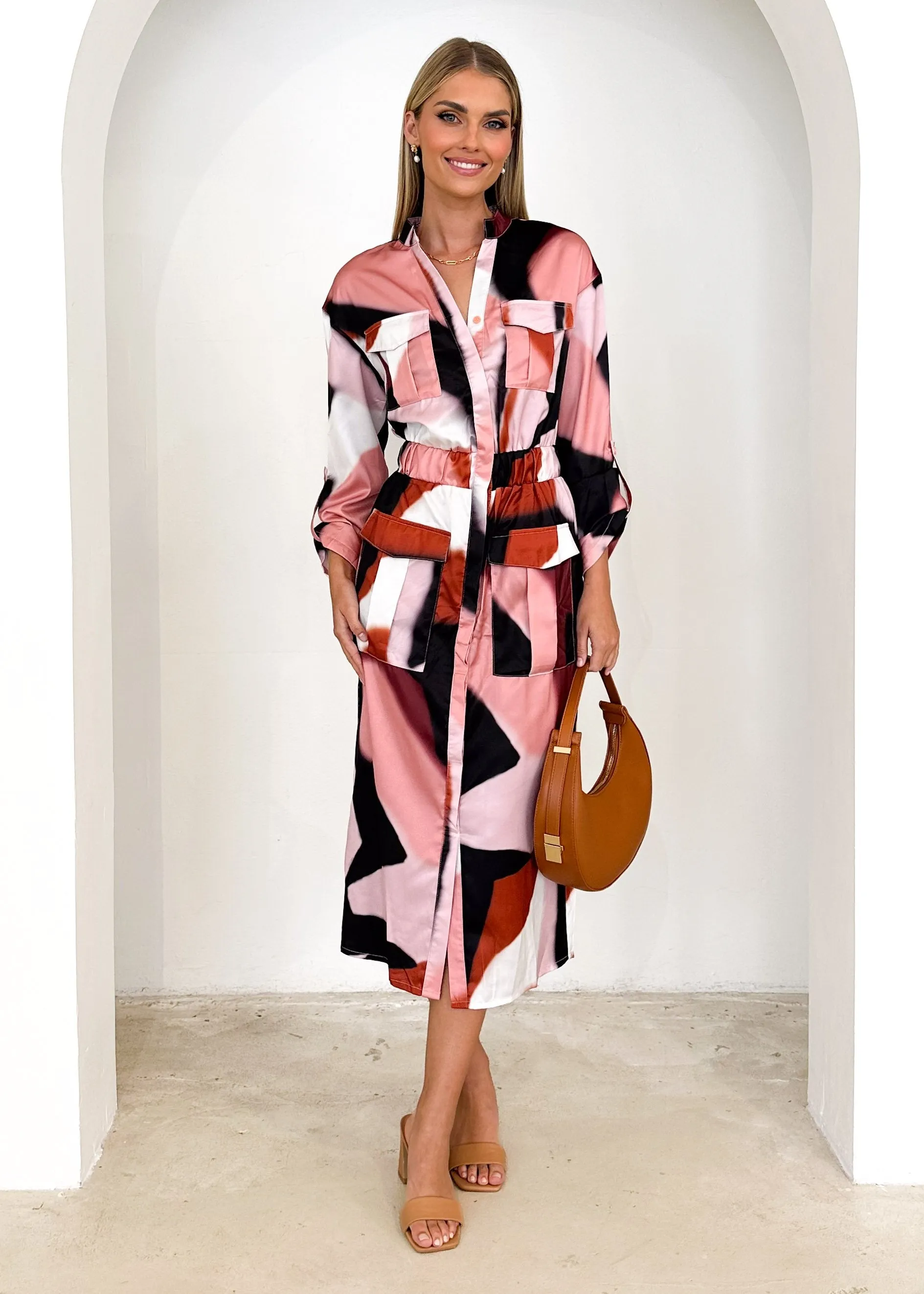 Bebrae Midi Dress - Blush Haze sold by Gingham & Heels product image thumbnail 2