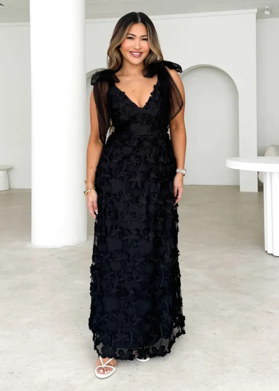 Celestial Midi Dress - Black sold by Gingham & Heels