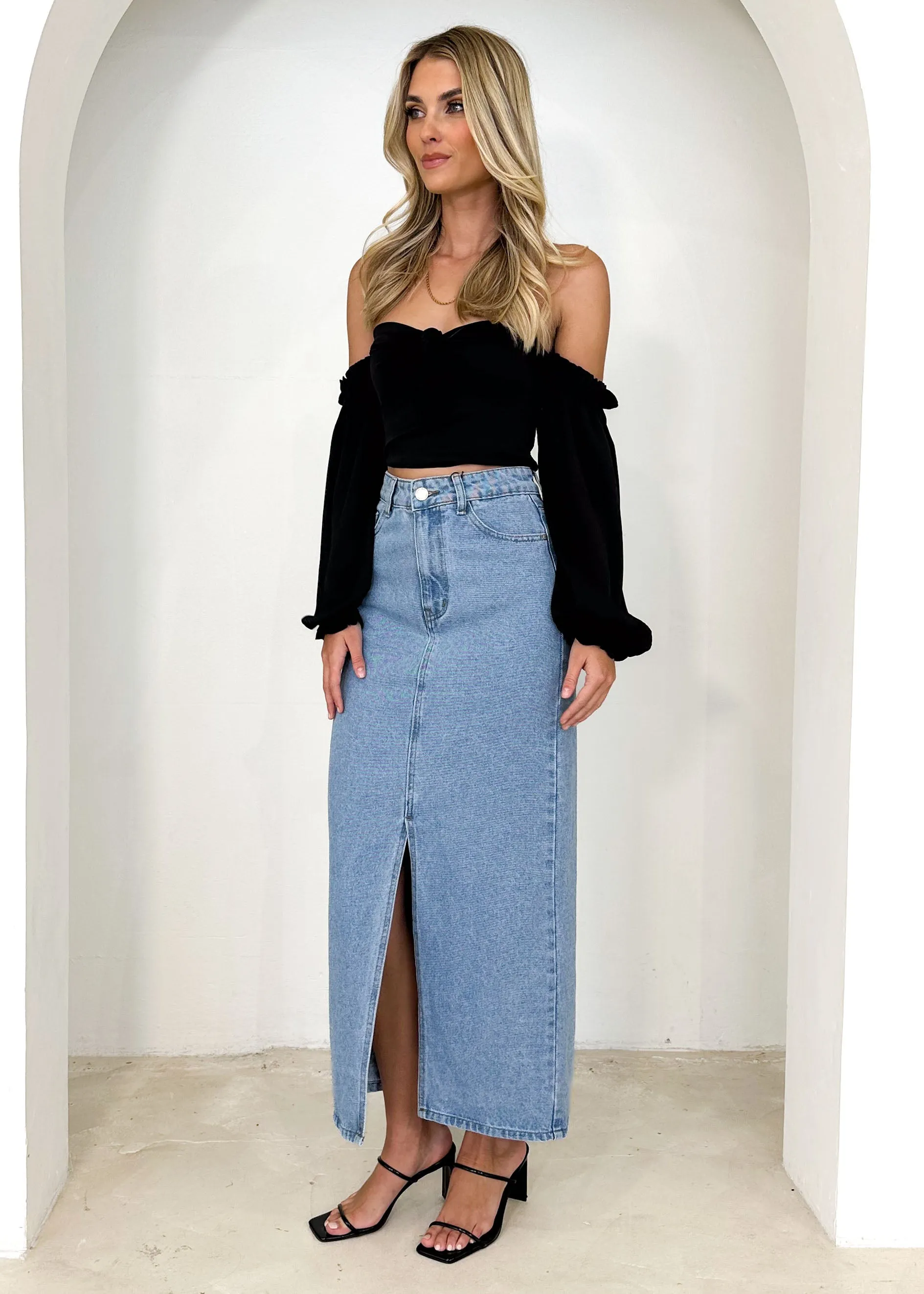 Inari Off The Shoulder Crop - Black sold by Gingham & Heels product image thumbnail 3