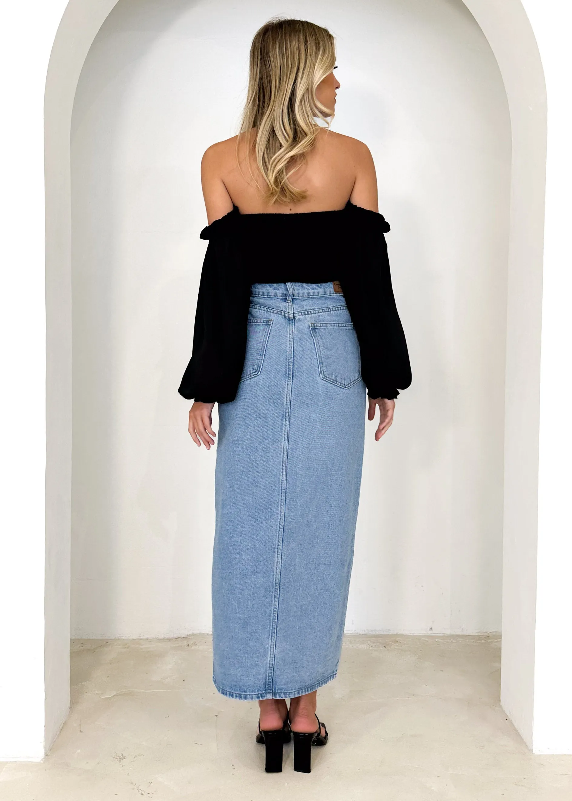 Inari Off The Shoulder Crop - Black sold by Gingham & Heels product image thumbnail 4