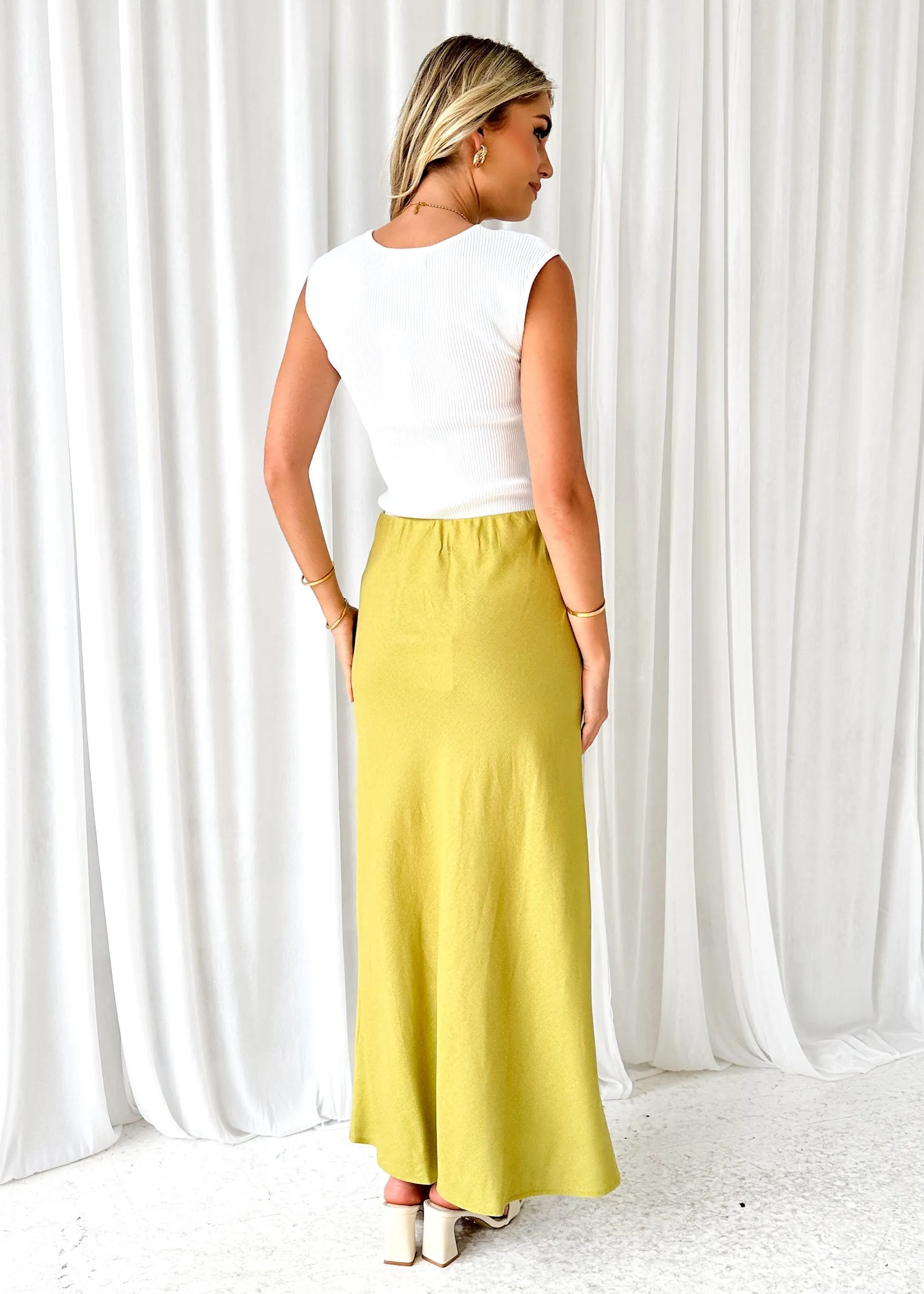 Louso Maxi Skirt - Olive sold by Gingham & Heels product image thumbnail 5